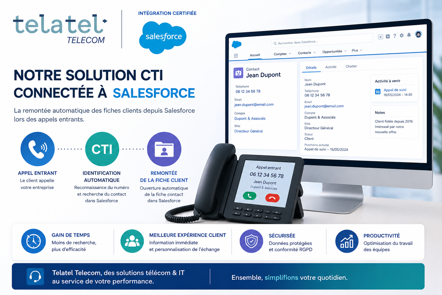Telatel Telecom lance son connecteur CTI pour Salesforce : votre téléphonie directement intégrée à votre CRM